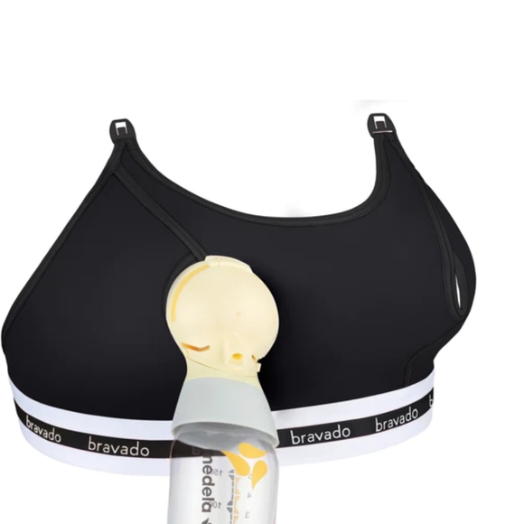 Bravado Clip and Pump Hand Free Nursing Bra Black, New without Tag - Picture 2 of 5